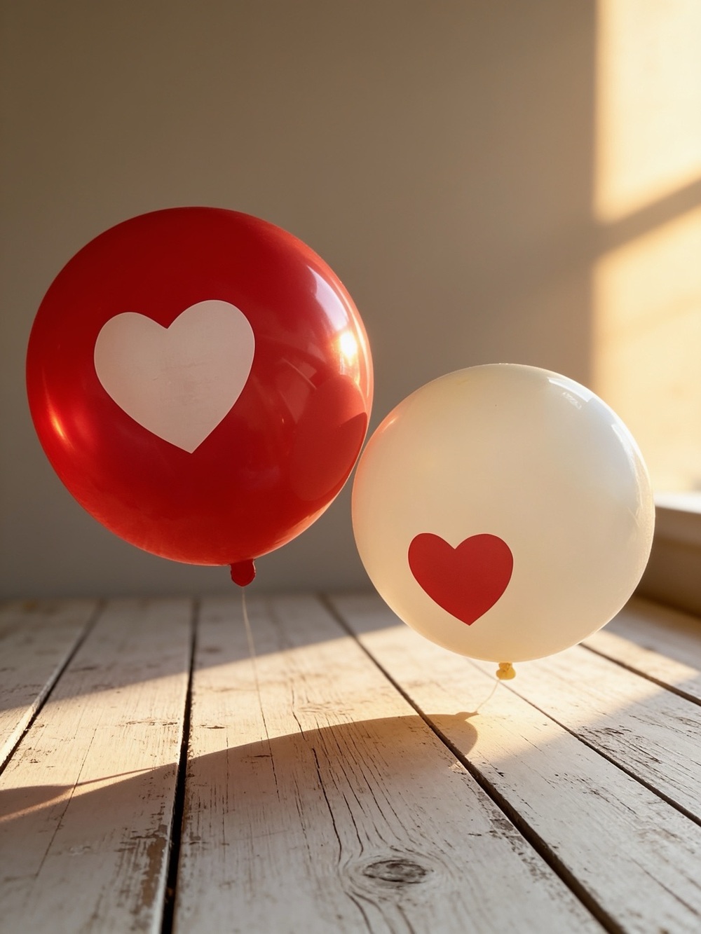 Red White Heart Balloon Decoration Kit w/ Ribbon & Clips Party Supplies 50pcs - Picture 2 of 3